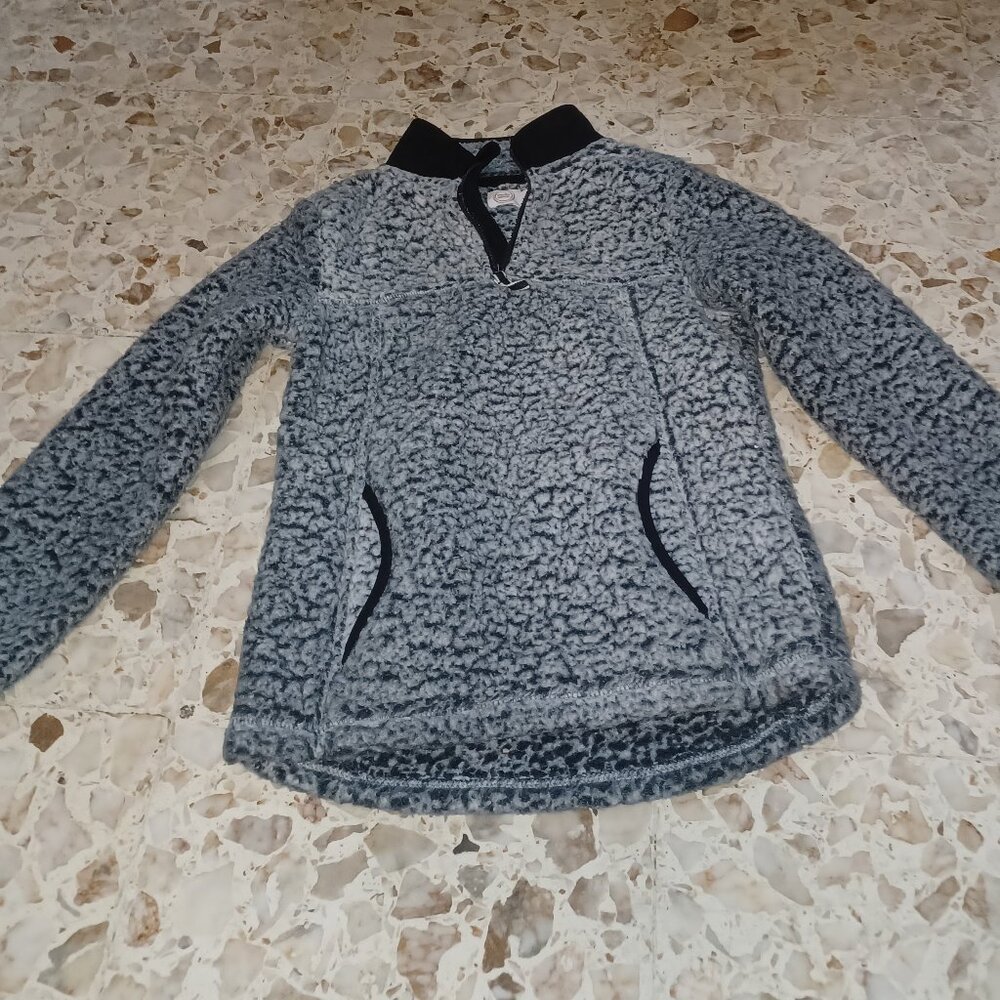 Wonder Nation Kid's Fluffy Sweater M (7-8) Black & Gray
